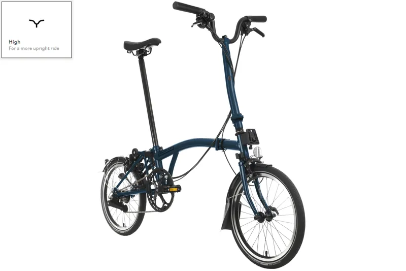 Brompton C Line 6-Speed Folding Bike 2025 in Ocean Blue-8